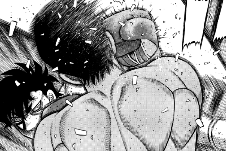 RAW Lien Hajime no Ippo Manga Chapitre 1498 RAW Scan, un type de frappe à la hauteur