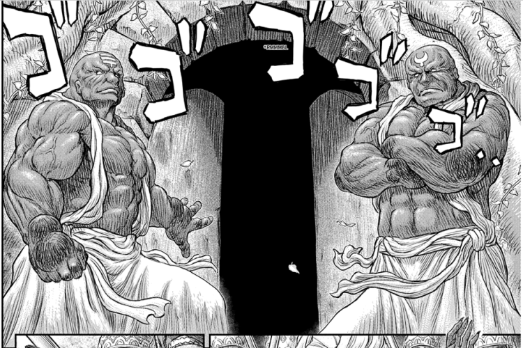 Lien RAW Lire le Berserk Manga Chapitre 384en Français, Guts est intercepté par des soldats